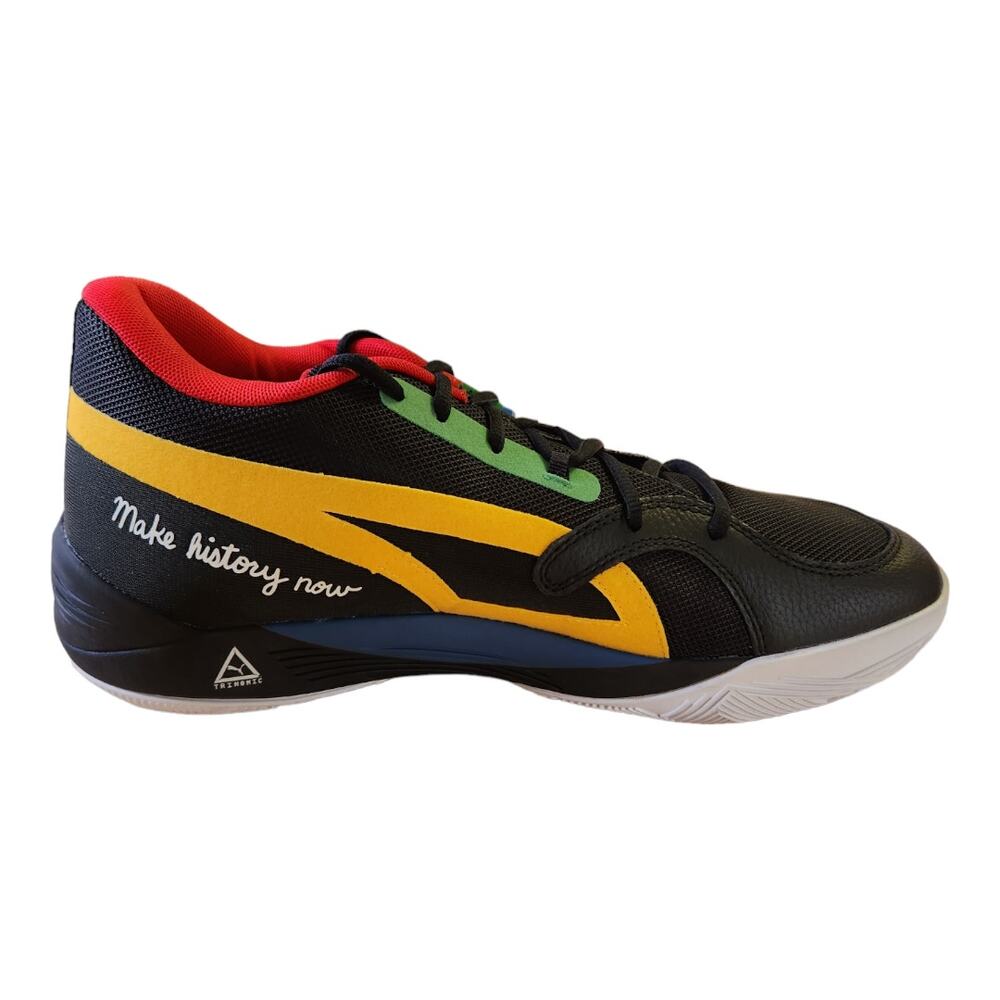 PUMA TRC Blaze Black Fives Court Basketball Low Top Athletic Shoe Sneaker Men 12 - Picture 2 of 8